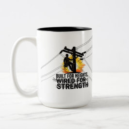 Apprentice Lineman Graduation Electrical  Zweifarbige Tasse