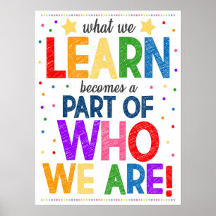 Apprentissage Rainbow Classroom Poster
