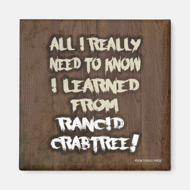 Appris de Rancid Crabtree Magnet (Devant)