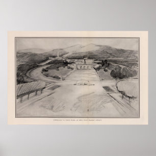 Approach to Twin Peaks from Market Street Poster