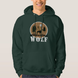 Approachable Wolf ( Green ) Hoodie