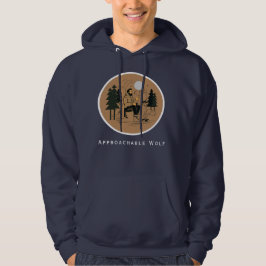  ApproachableWolf ( Blue ) Hoodie by JH Thornton