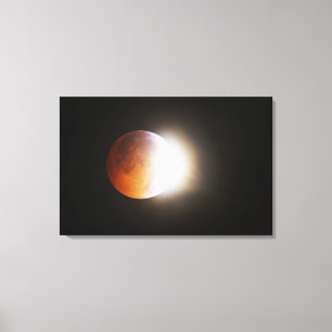 Approching die totale Finsternis des Mondes Leinwanddruck