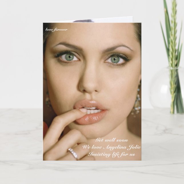 Appui Angelina Jolie de carte de voeux (Devant)