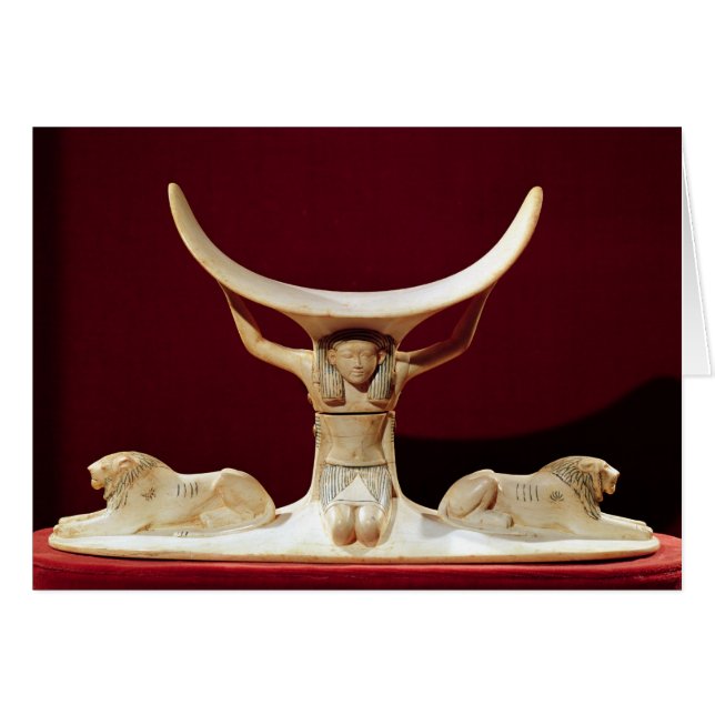 Appui-tête avec Shu, Dieu égyptien d'air (Devant horizontal)