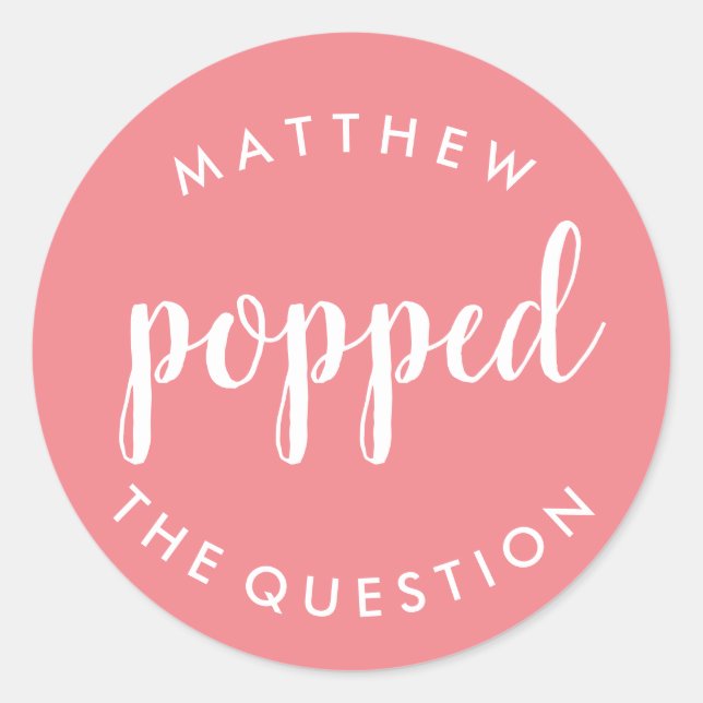 Appuyez sur le bouton Question Sticker Blush Pink (Devant)