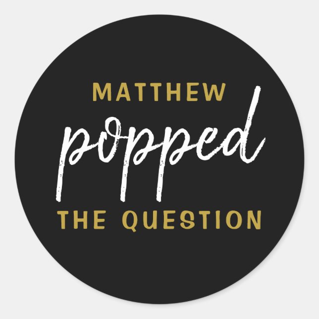 Appuyez sur le sticker du Mariage des questions (Devant)