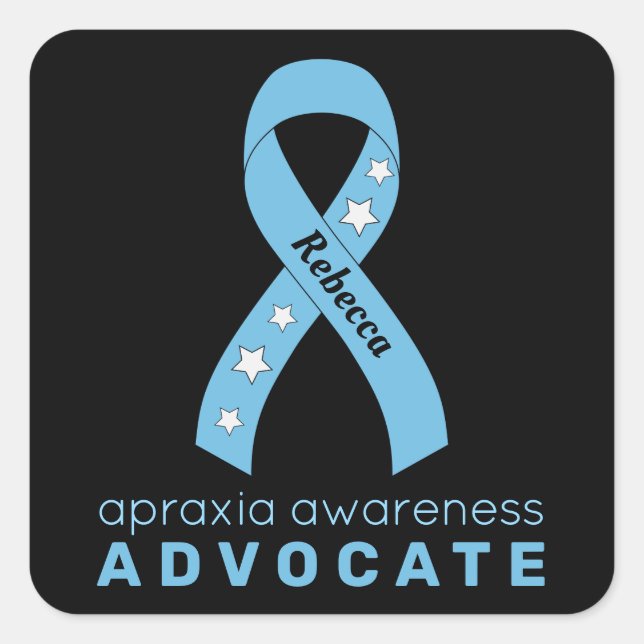 Apraxia Advocate Black Square Sticker (Vorderseite)