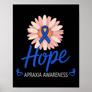 Apraxia-Bewusstseinswarter Sonnenblumenunterstützu Poster