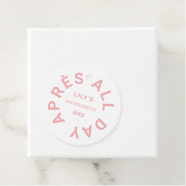 Après All Day Pink Junggeselinnen-Abschied Wappen Geschenkanhänger