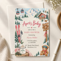 Après Bébé Après Ski Winter Girl Baby Shower