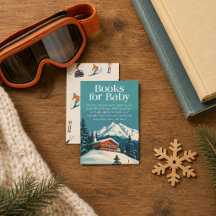 Après Bébé Retro Ski Bücher für Baby Einlegekarte