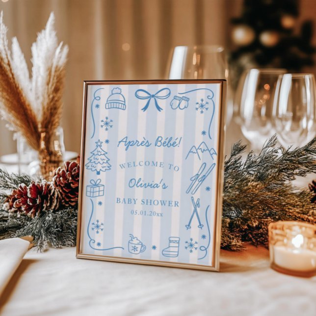Après Bébé Winter Baby Shower Welcome Poster (Von Creator hochgeladen)