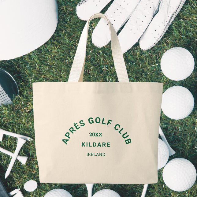 Après Golf Club Forest Green Golf Social Creme Jumbo Stoffbeutel (Von Creator hochgeladen)
