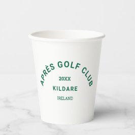 Après Golf Club Forest Green Golf Social Creme Pappbecher