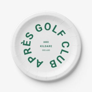 Après Golf Club Forest Green Golfers Social Crest Pappteller