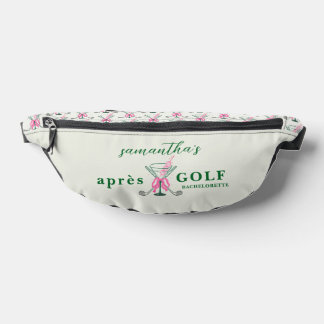 Aprés Golf Martini Coquette Bow Bachelorette Party Bauchtasche