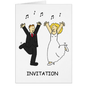 Après la fête de mariage Invitation Couple Dancing