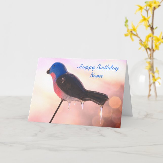 Après la tempête hiver carte d'anniversaire person (Fleur jaune)