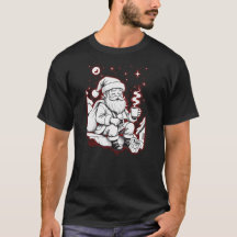 Après les livraisons – T-shirt ligne Santa fatigué