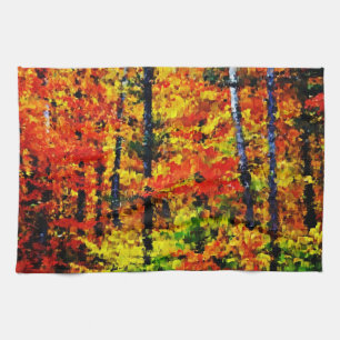 Après-midi d'automne - Peinture Art Serviette de c