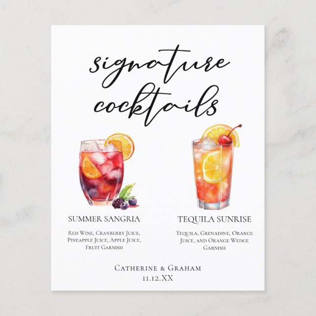 Après-midi Signature Mariage Cocktails Menu (Devant)