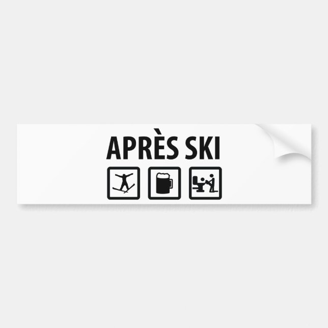 apres Ski Autoaufkleber (Vorne)