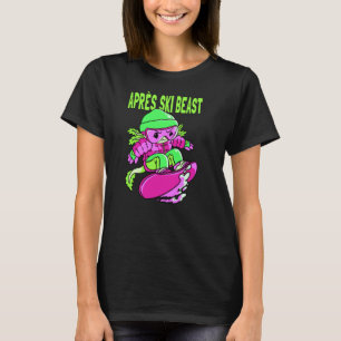 Apres Ski Axolotl Fliegendes Snowboard T-Shirt