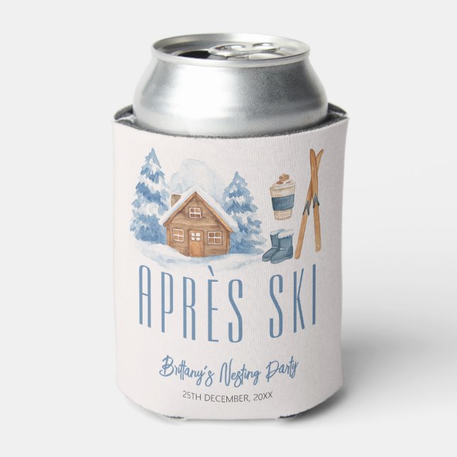 Apres Ski Baby Dusche Winter Nesting Party Dosenkühler (Kanne Vorderseite)