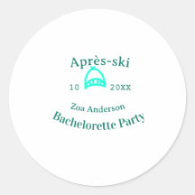 Après-ski bachelorette party turquoise hat name da