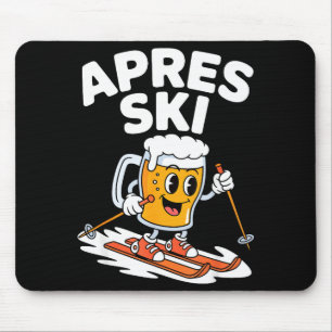 Apres-Ski-Bierbecher Skifahren lustiger Winterurla Mousepad