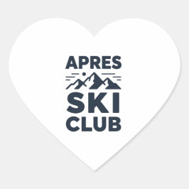 Apres Ski Club Berglogo - Benutzerdefiniert Herren Herz-Aufkleber
