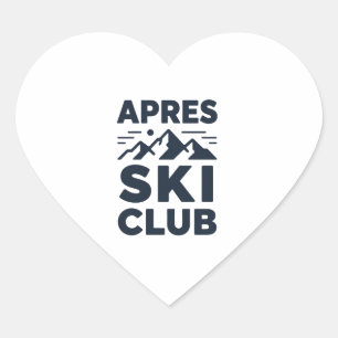 Apres Ski Club Berglogo - Benutzerdefiniert Herren Herz-Aufkleber