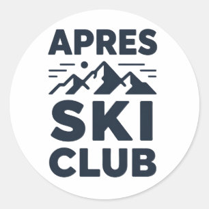Apres Ski Club Berglogo - Benutzerdefinierter Herr Runder Aufkleber