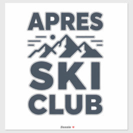 Apres Ski Club Berglogo - Maßgeschneiderter Herren Aufkleber