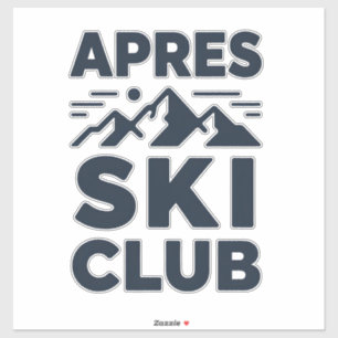 Apres Ski Club Berglogo - Maßgeschneiderter Herren Aufkleber