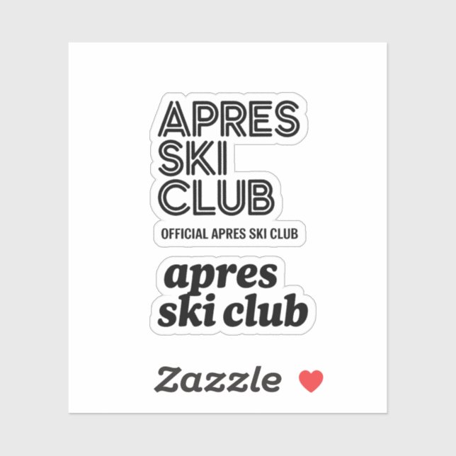 Apres Ski Club Coffee Mug – Winter Ski Lover Gift Aufkleber (Blatt)
