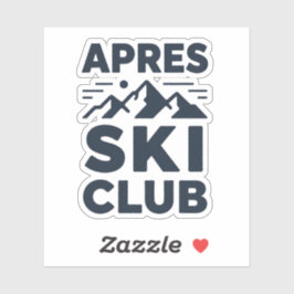 Apres Ski Club Mountain Logo - Custom Mens Winter Aufkleber