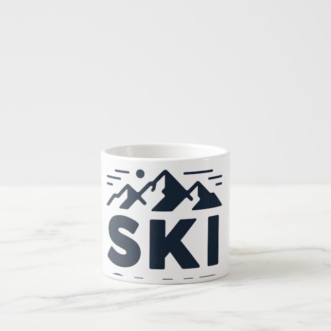 Apres Ski Club Mountain Logo - Custom Mens Winter  Espressotasse (Vorderseite)