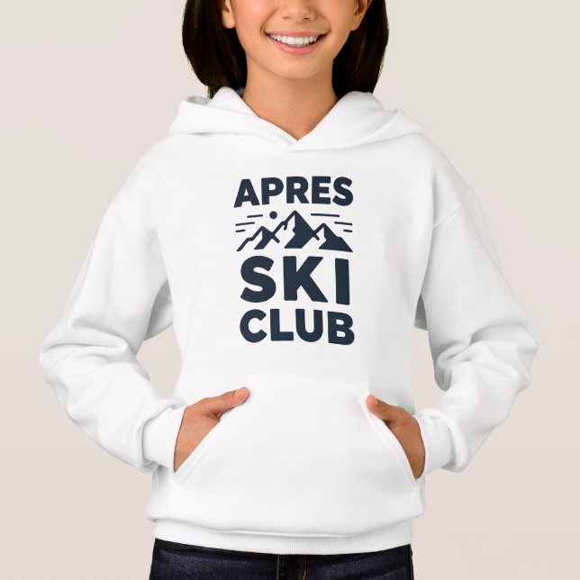 Apres Ski Club Mountain Logo - Custom Mens Winter  Hoodie (Vorderseite)