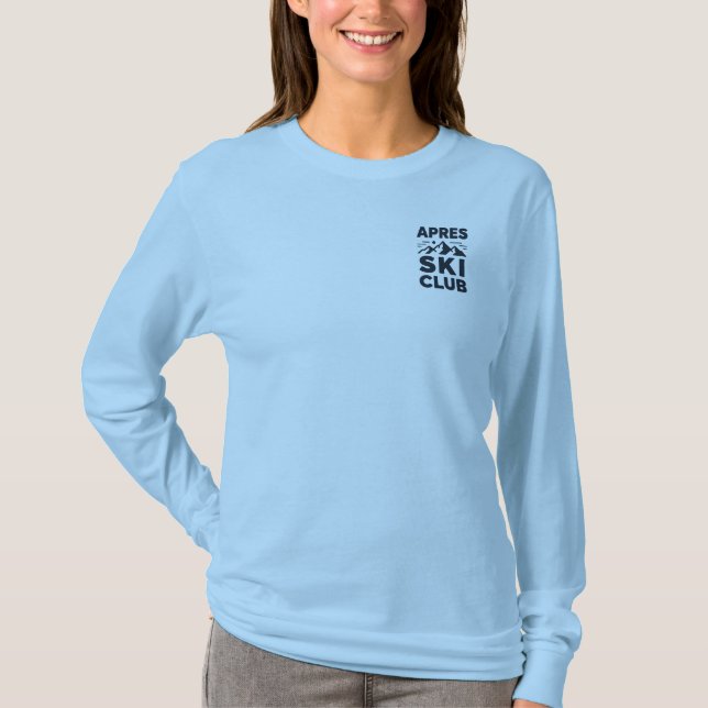 Apres Ski Club Mountain Logo - Custom Mens Winter  T-Shirt (Vorderseite)