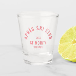 Après Ski Club Pink Retro Party Schnapsglas