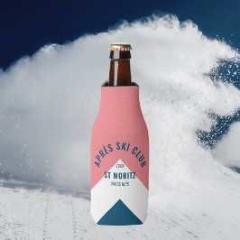 Après Ski Club Retro Rosa Navy Winter Flaschenkühler
