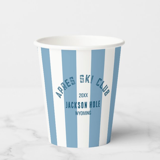 Apres Ski Club Retro Ski Themenabend zum Thema Bla Pappbecher (Vorderseite)