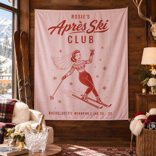 Apres Ski Club Rosa Junggesellinnen-Party Wandteppich