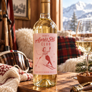 Apres Ski Club Rosa Junggesellinnenparty Weinetikett