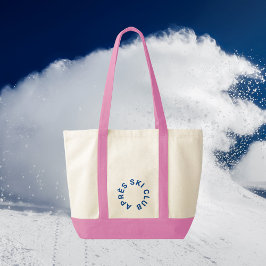 Après Ski Club Winter Blue Ski Resort Wappen Pink Tragetasche