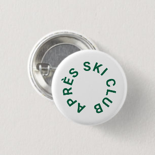 Après Ski Club Winter Green Skifahren Button