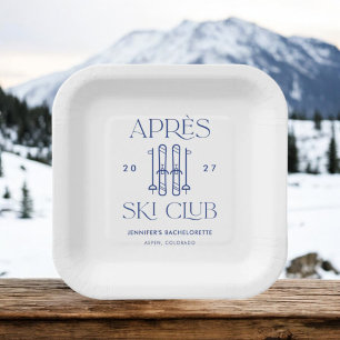 Apres Ski Club Winter Ski Junggesellinnenabschied  Pappteller
