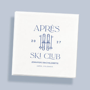 Apres Ski Club Winter Ski Junggesellinnenabschied Serviette